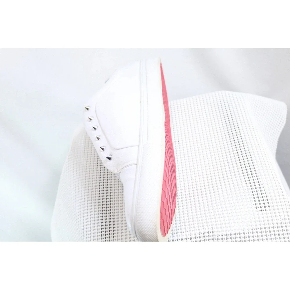 Faranzi Newport-S Mens Sneakers Size 11 White Silver Studs F421455K Casual Shoes